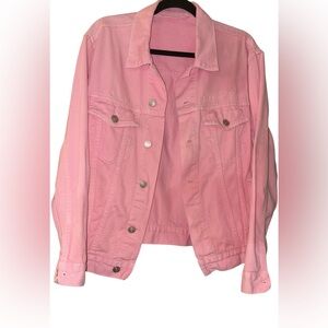 Balenciaga Pink Denim Jean Jacket